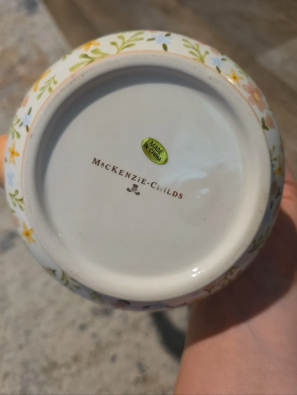 MacKenzie-Childs Posie Patch Ceramic Teapot